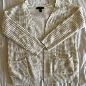 Forever 21 White Cardigan with pockets